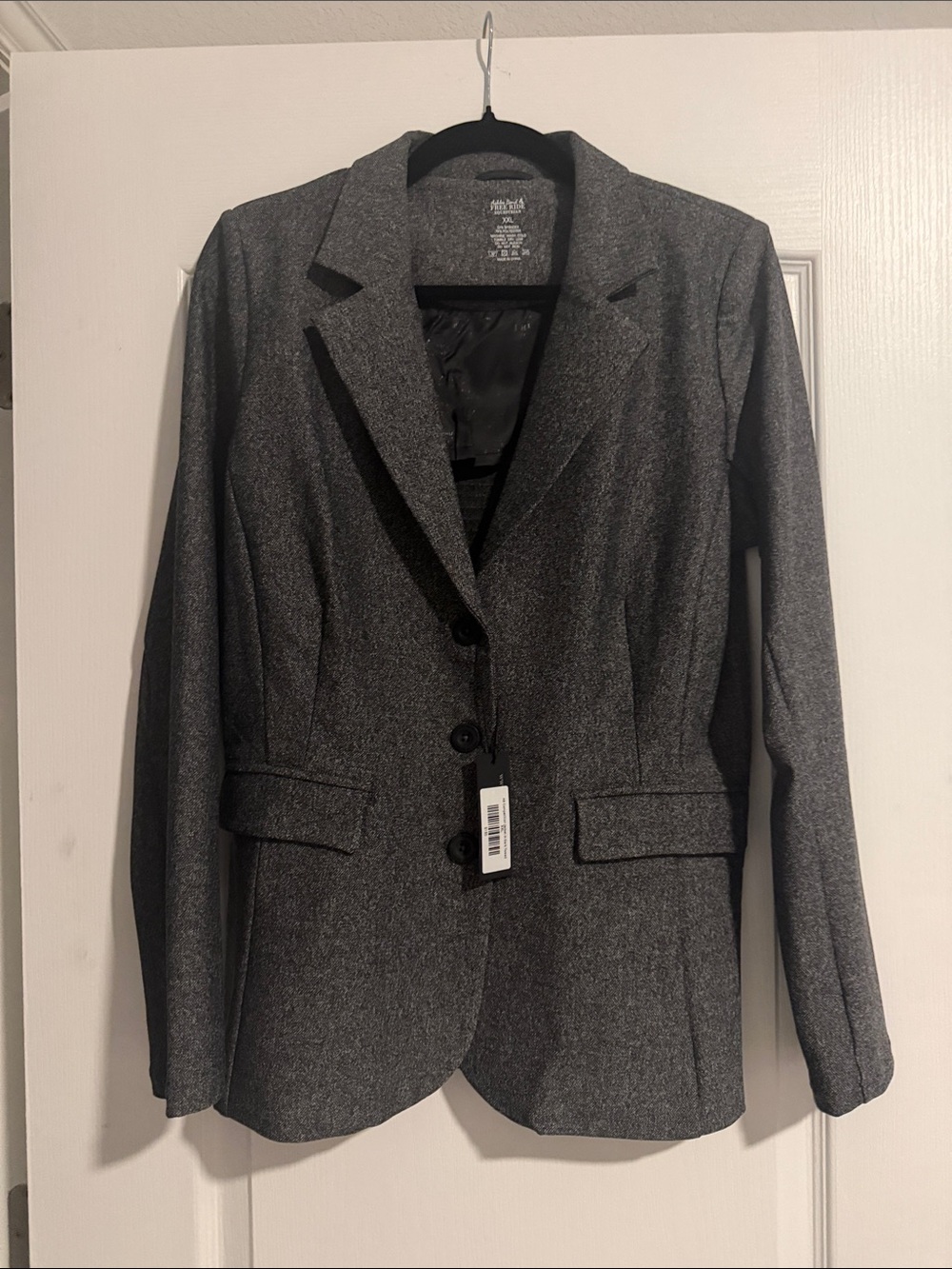 Free Ride Ashley Bond Tweed Grey Coat